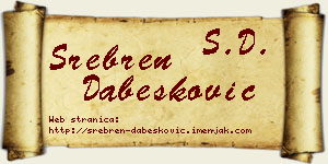 Srebren Dabesković vizit kartica